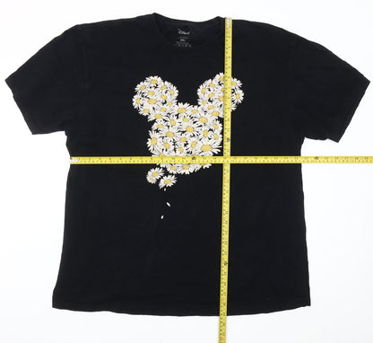Womens UK Size 2XL Disney Black Basic T-Shirt