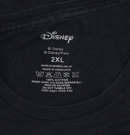 Womens UK Size 2XL Disney Black Basic T-Shirt