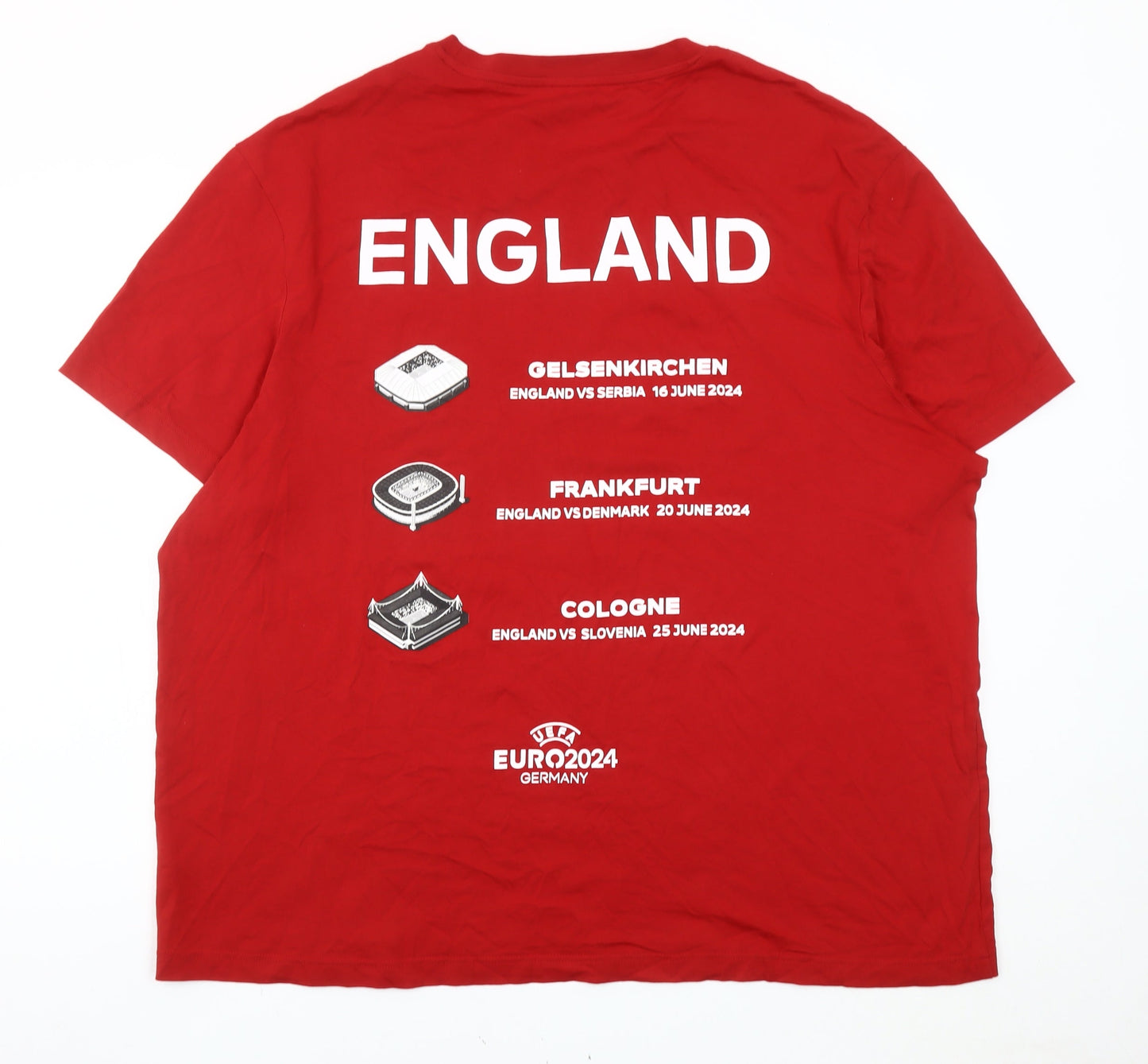 Marks and Spencer Men’s Red 3XL Euro 2024 England T-Shirt