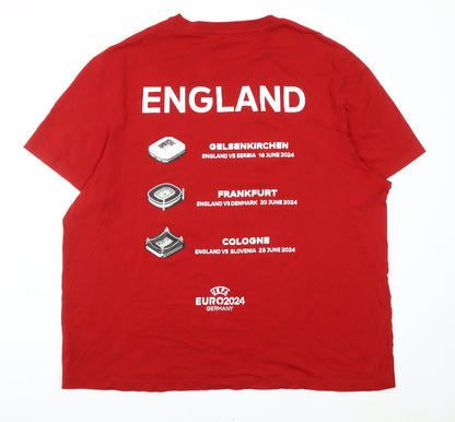 Marks and Spencer Men’s Red 3XL Euro 2024 England T-Shirt