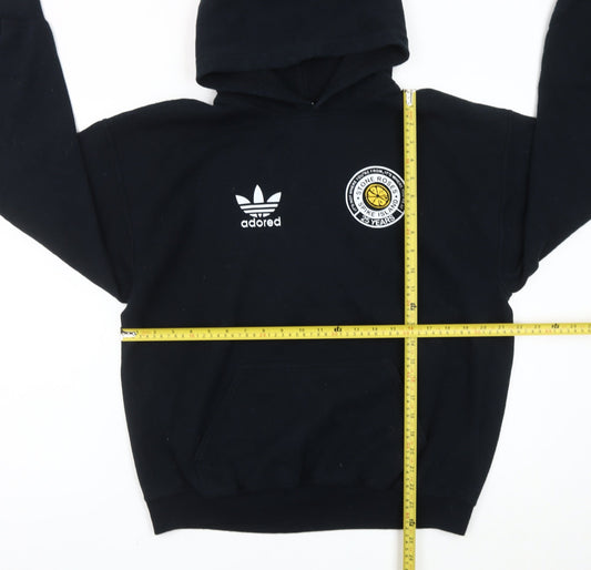 Gildan Women’s Black Hoodie Sweatshirt L Cotton Blend Stone Roses Print