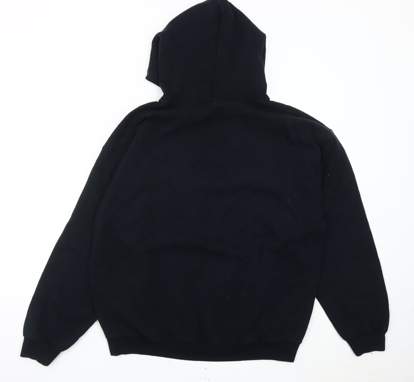 Gildan Women’s Black Hoodie Sweatshirt L Cotton Blend Stone Roses Print