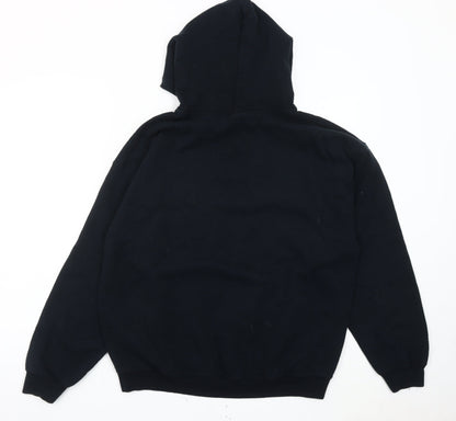 Gildan Women’s Black Hoodie Sweatshirt L Cotton Blend Stone Roses Print