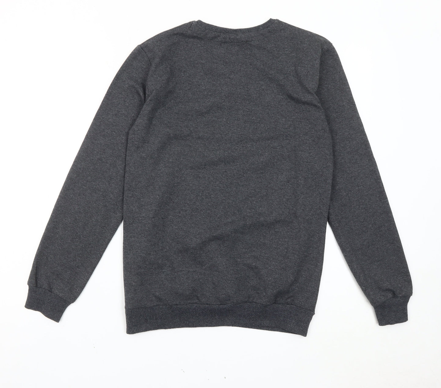 Dies Girls Grey Pullover Sweatshirt L Graphic Print Crew Neck