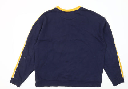 Urban Outfitters Mens Yellow Blue Sweatshirt Medium Crew Neck Pullover