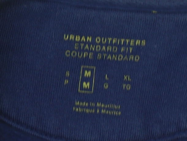 Urban Outfitters Mens Yellow Blue Sweatshirt Medium Crew Neck Pullover