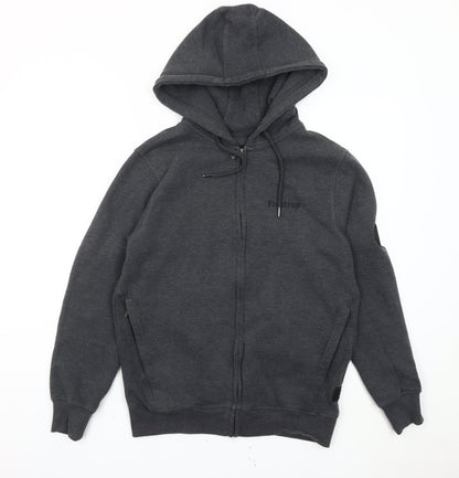 Mens UK Size S Firetrap Grey Full Zip Hoodie