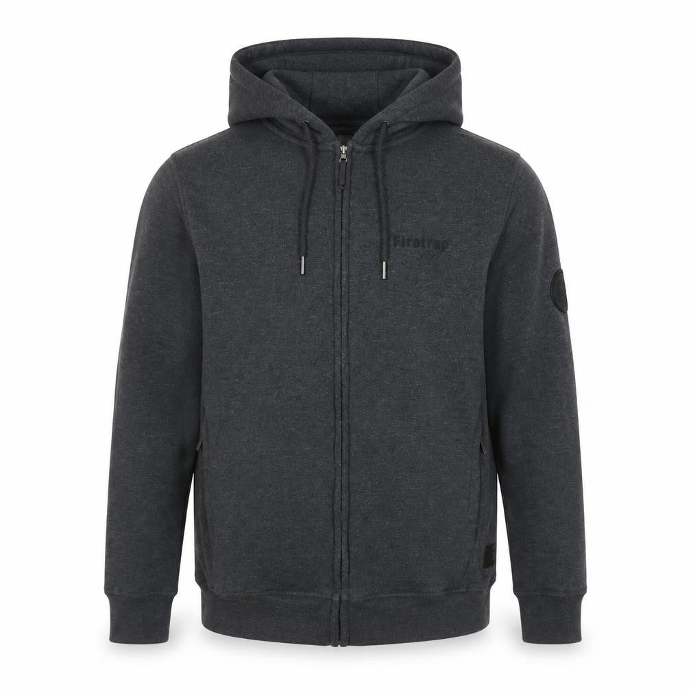 Mens UK Size S Firetrap Grey Full Zip Hoodie