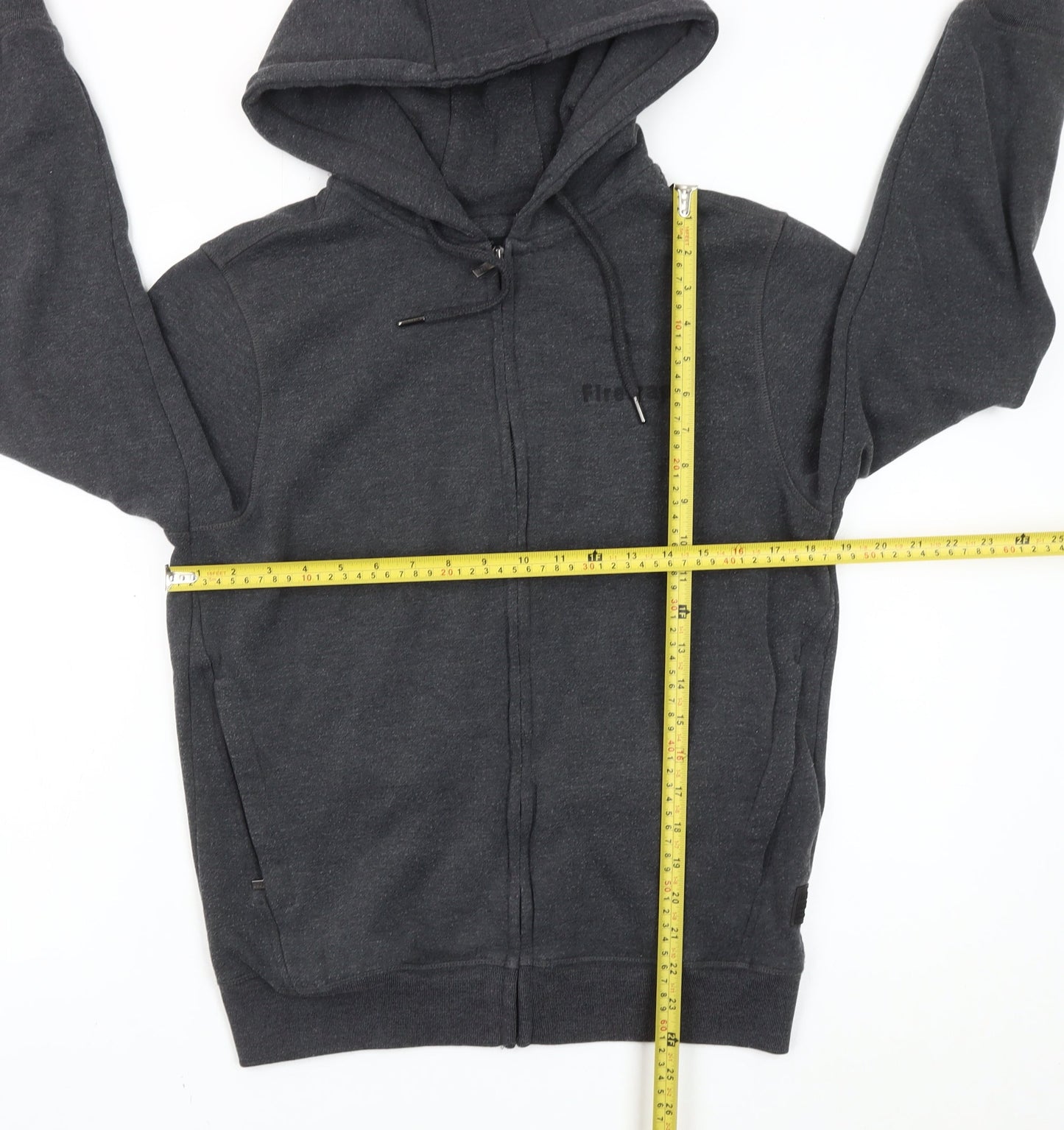 Mens UK Size S Firetrap Grey Full Zip Hoodie