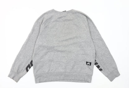 Nike Boys Grey SB Crew Neck Sweatshirt XL 13-15 Years Skateboarding Logo