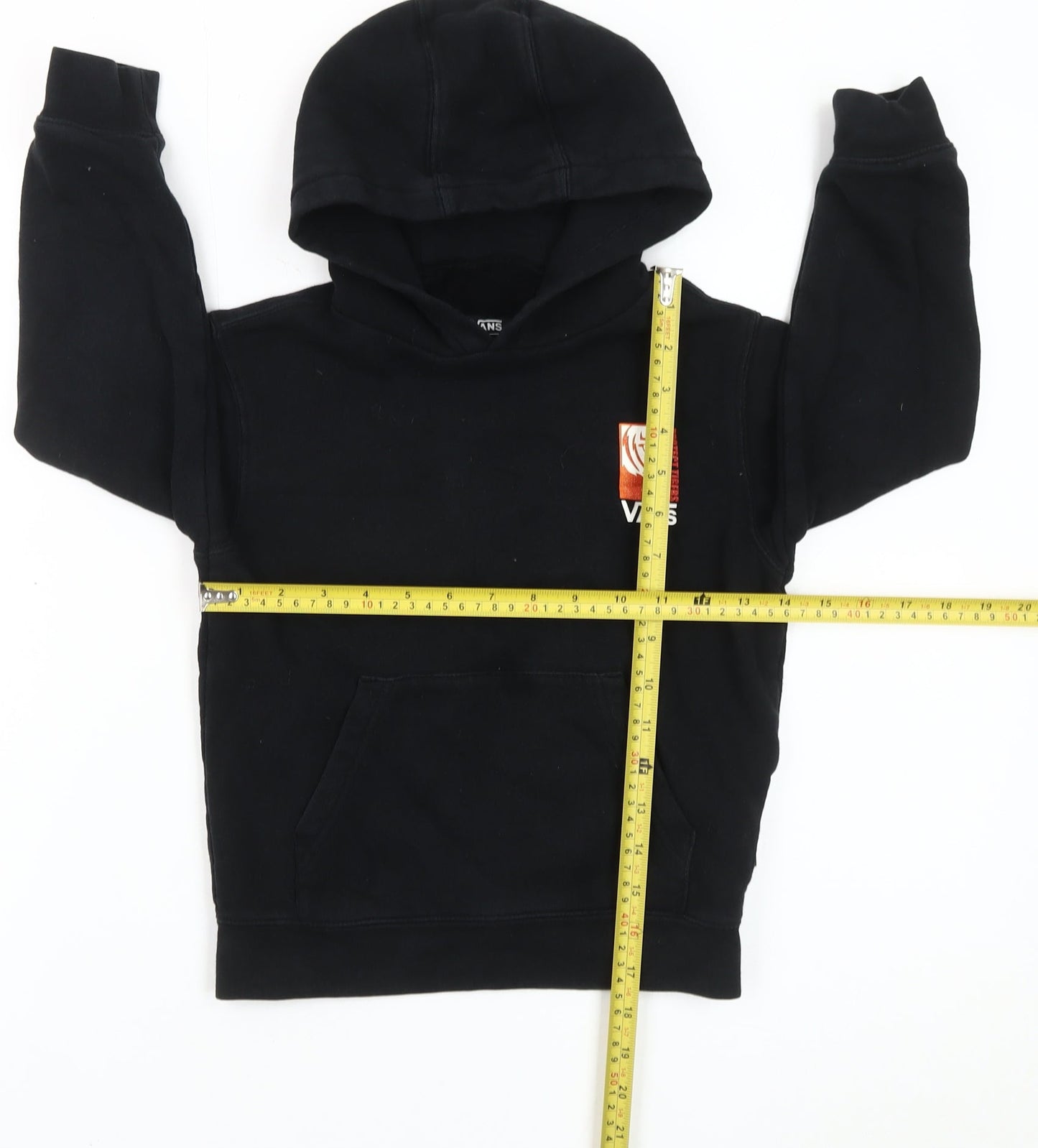Vans Boys Black Tiger Graphic Hoodie Size 5 Slim Long Sleeve Pullover