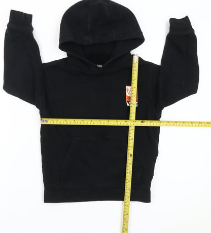 Vans Boys Black Tiger Graphic Hoodie Size 5 Slim Long Sleeve Pullover