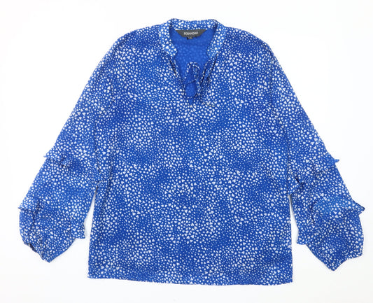 Womens UK Size 10 Sosandar Blue Tunic Blouse