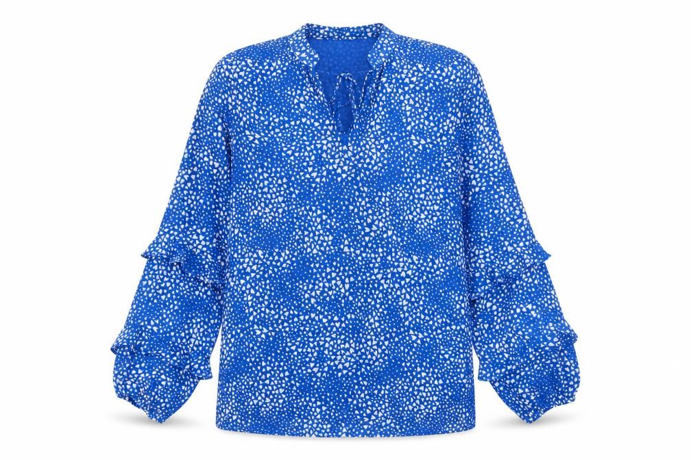 Womens UK Size 10 Sosandar Blue Tunic Blouse