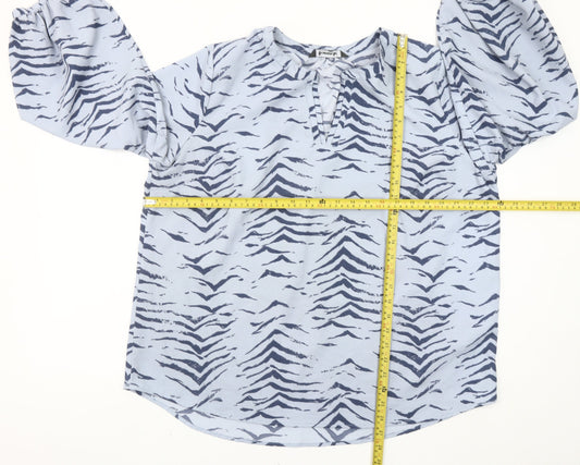 Bonmarché Women’s Blue Animal Print Blouse Size 20 Tunic Style