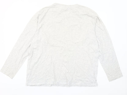 Marvel Men’s Grey XL Long Sleeve Graphic Logo T-Shirt