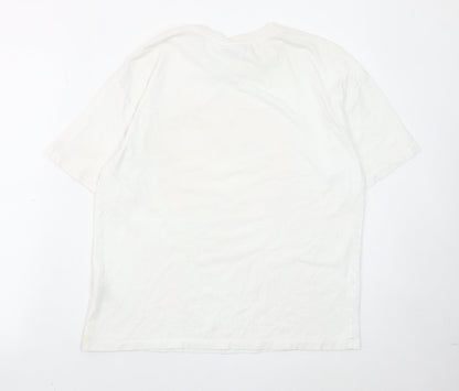 Smiley World Women’s White Graphic T-Shirt Size S Short Sleeve