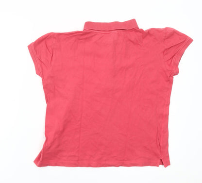 Womens UK Size XL Champion Red Basic Polo
