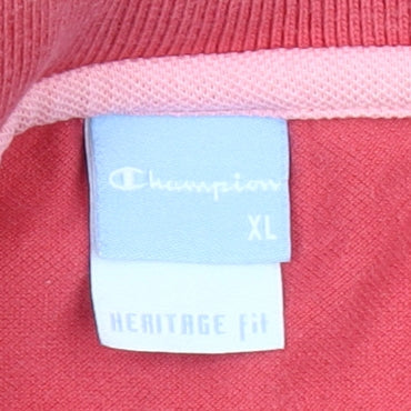 Womens UK Size XL Champion Red Basic Polo