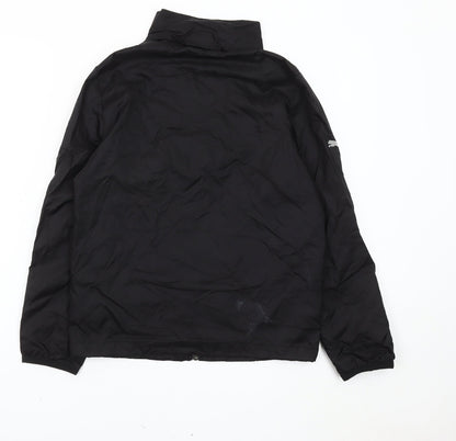Puma Boys Black 12 Years Windbreaker Jacket Lightweight Full Zip 30-32"