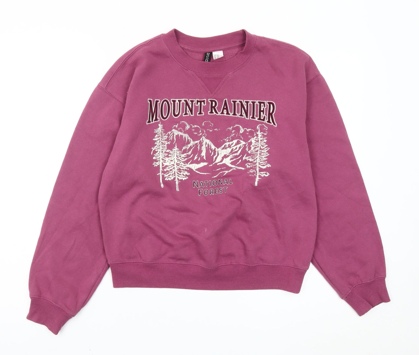 Womens UK Size 2XS H&M Divided Purple Pullover Sweatshirt
