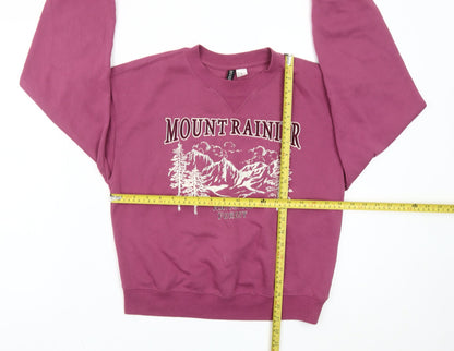 Womens UK Size 2XS H&M Divided Purple Pullover Sweatshirt