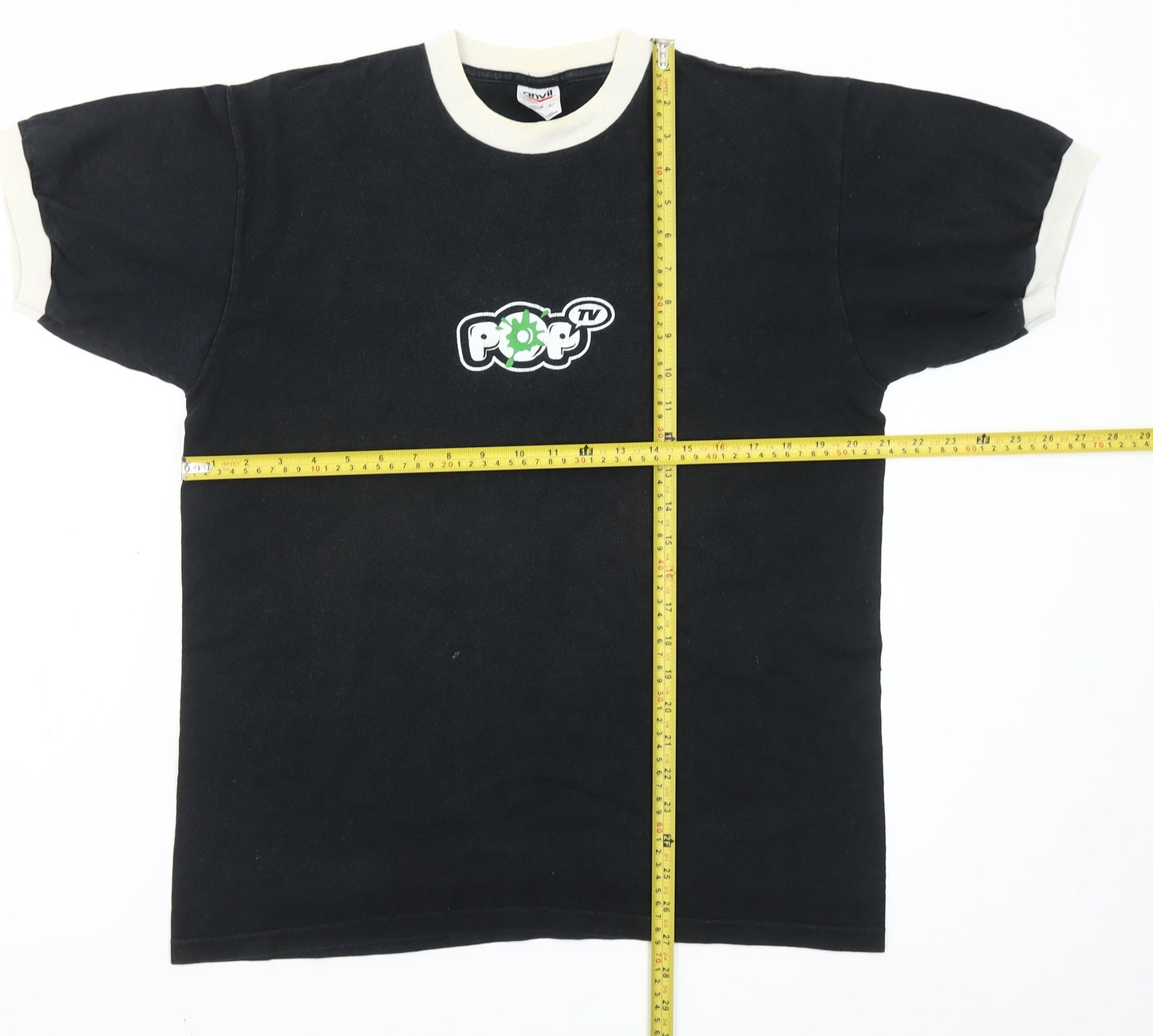 Mens UK Size L Anvil Black  T-Shirt