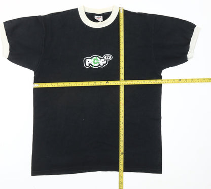 Mens UK Size L Anvil Black  T-Shirt