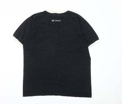 Mens UK Size L Anvil Black  T-Shirt