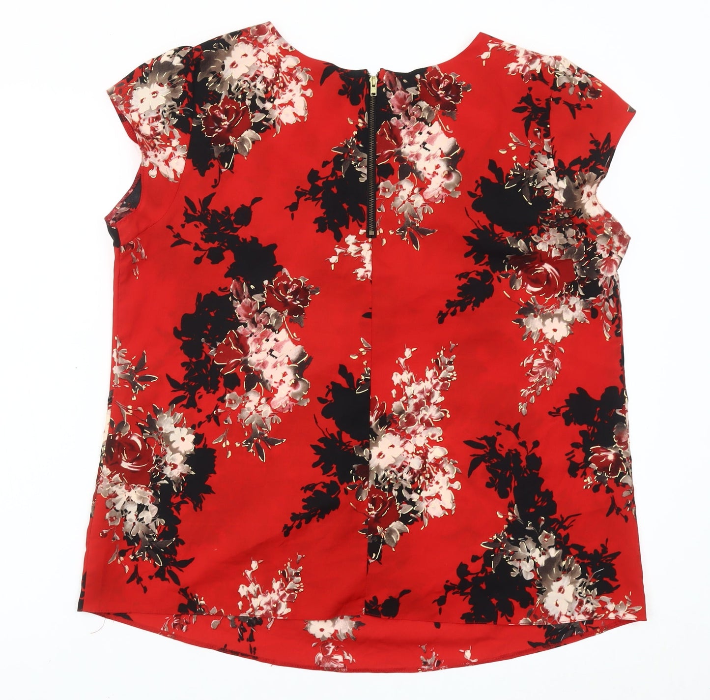 Womens UK Size 16 Wallis Red Basic Blouse