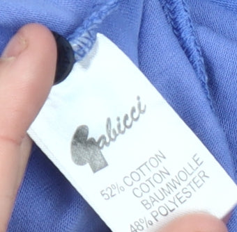 Gabicci Men’s Blue Cotton Blend Polo Shirt Size S Short Sleeve