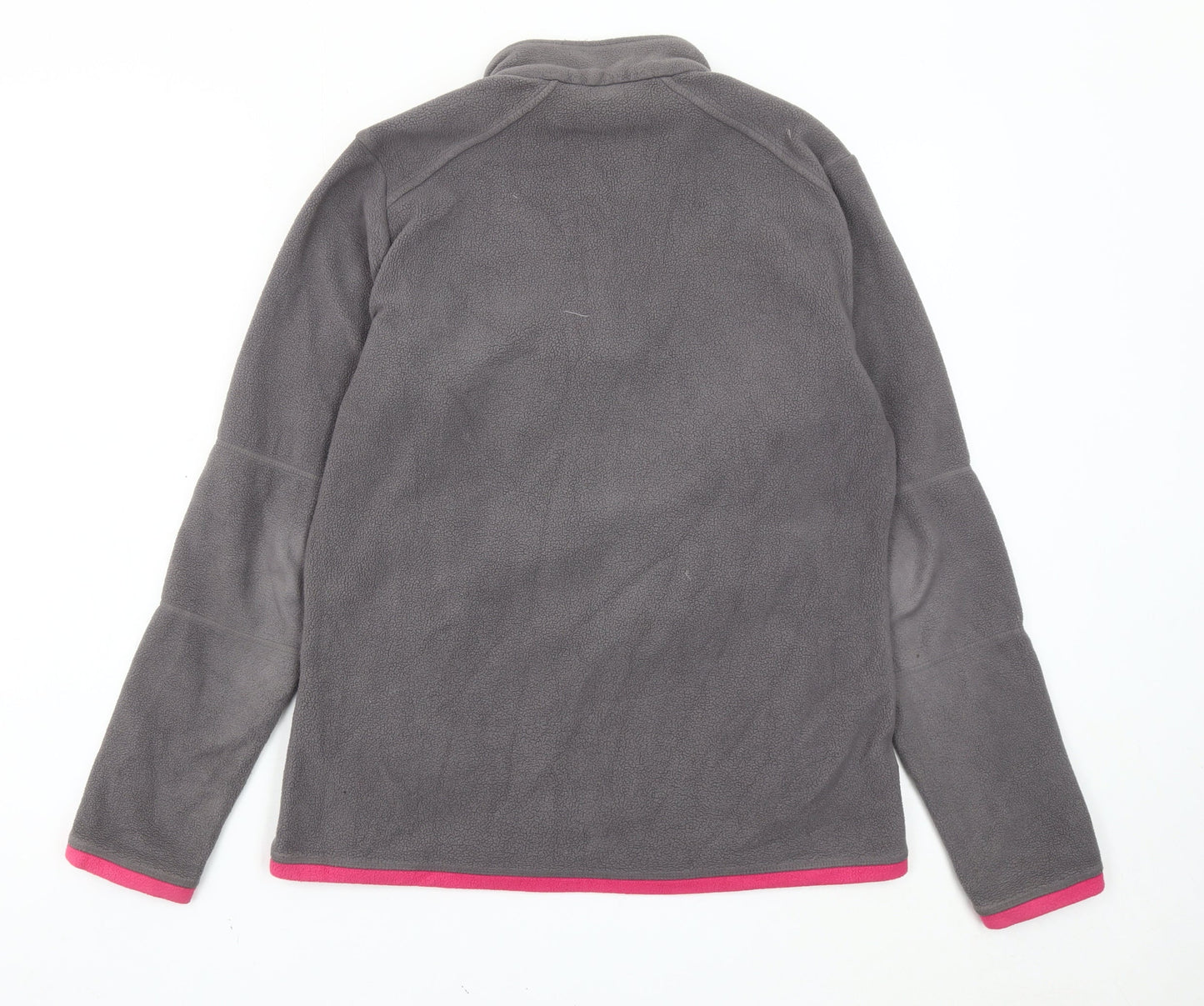 Decathlon Women Grey Fleece Pullover Sweatshirt 1/4 Zip Size 14