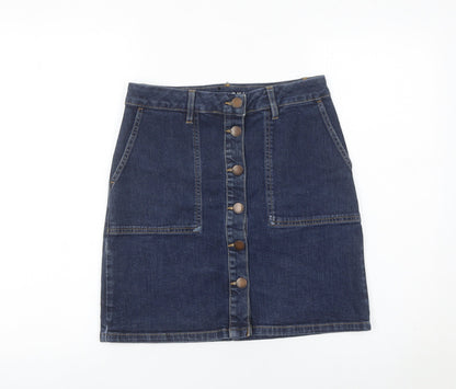 Marks and Spencer Women’s Blue Denim Button Skirt Size 10
