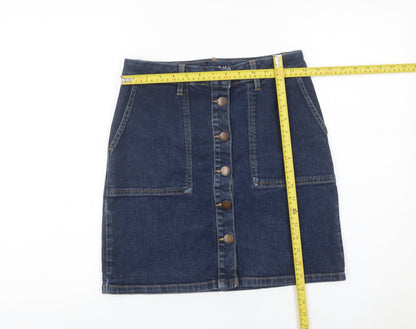Marks and Spencer Women’s Blue Denim Button Skirt Size 10