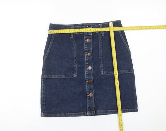 Marks and Spencer Women’s Blue Denim Button Skirt Size 10