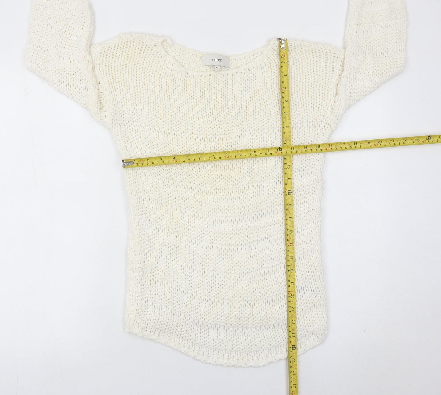 Womens UK Size XS NEXT Ivory Pullover Jumper