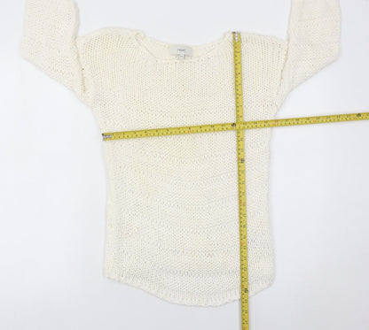 Womens UK Size XS NEXT Ivory Pullover Jumper