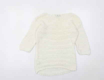 Womens UK Size XS NEXT Ivory Pullover Jumper