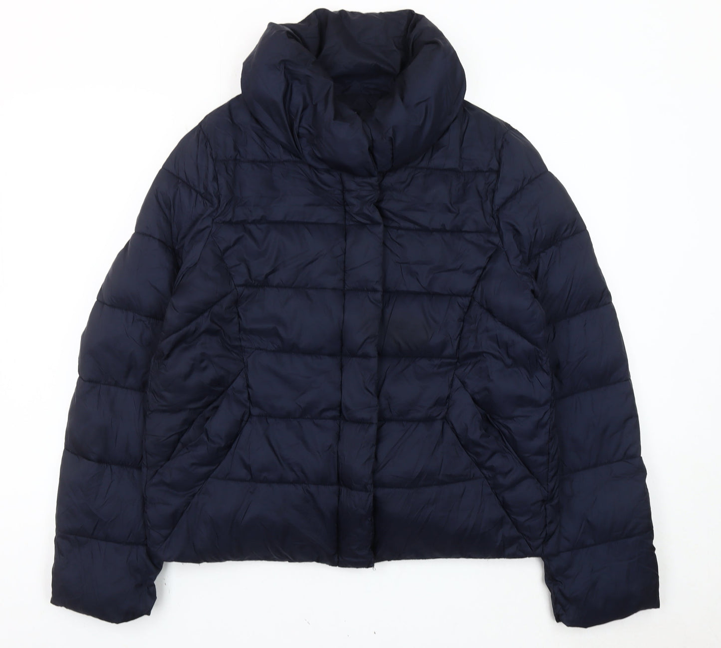Rageman Milano Women’s Blue Puffer Jacket Size M Nylon Winter Coat