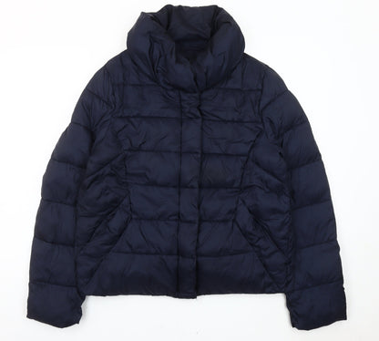 Rageman Milano Women’s Blue Puffer Jacket Size M Nylon Winter Coat