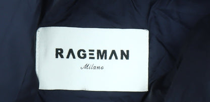 Rageman Milano Women’s Blue Puffer Jacket Size M Nylon Winter Coat