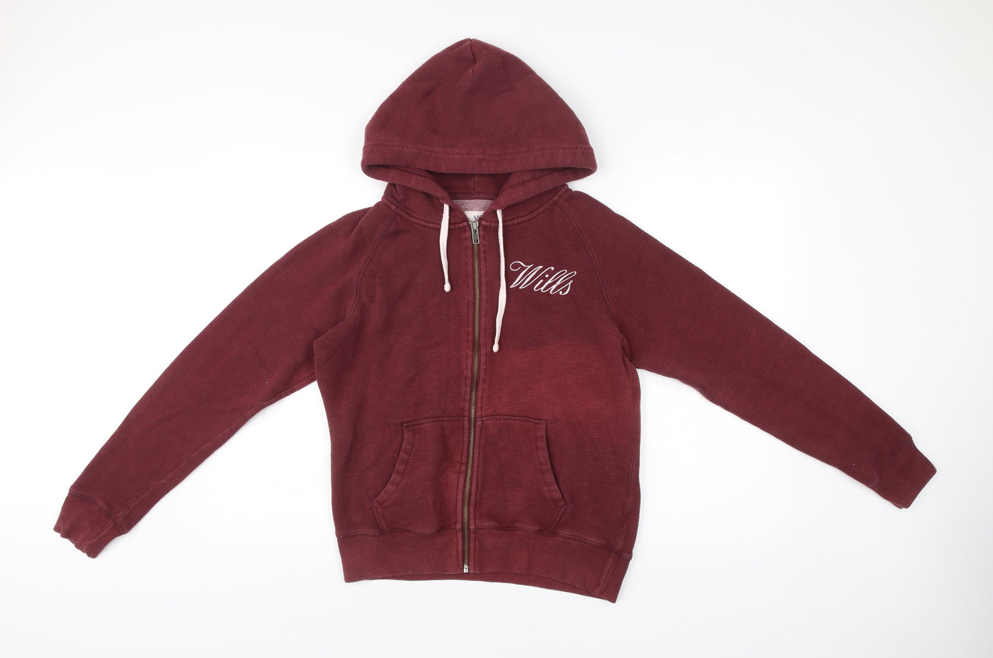 Womens UK Size 12 Jack Wills Red Full Zip Hoodie