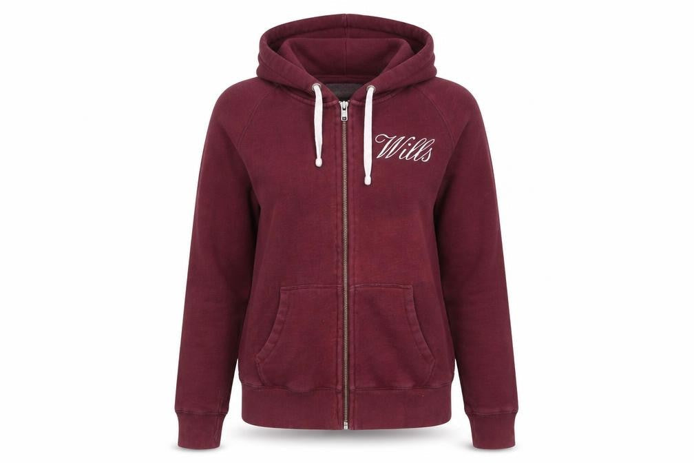 Womens UK Size 12 Jack Wills Red Full Zip Hoodie