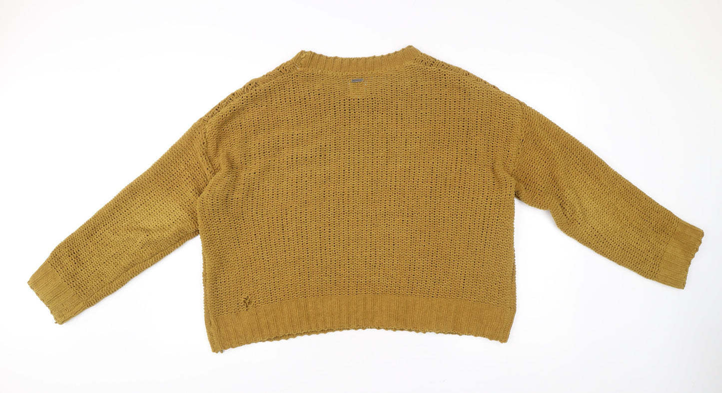 Billabong Womens Brown Cotton Knit Pullover Jumper Size M