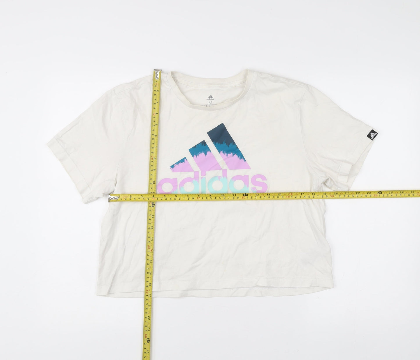 Womens UK Size M adidas White Basic T-Shirt