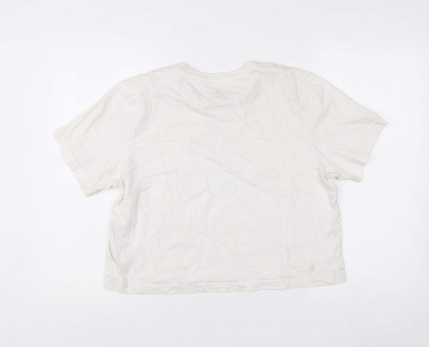 Womens UK Size M adidas White Basic T-Shirt