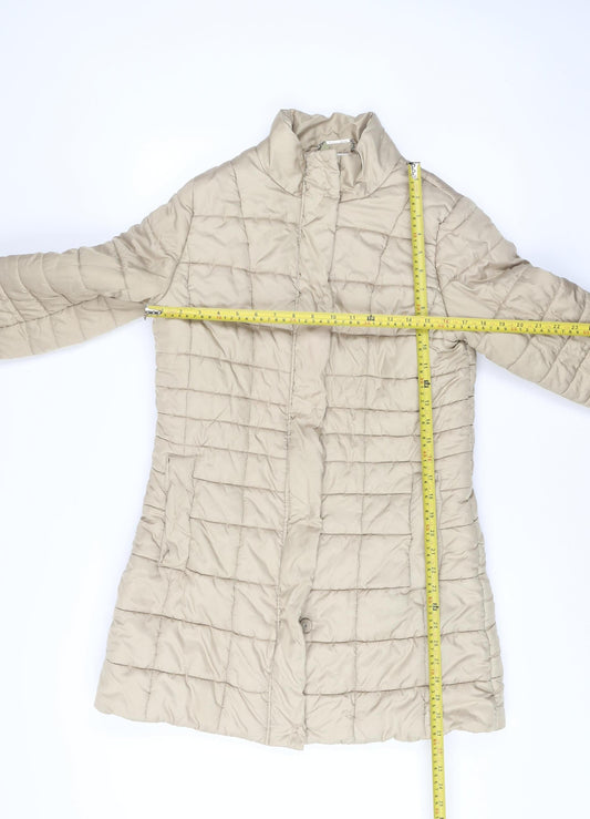 Hobbs Womens Beige Size 12 Puffer Jacket Coat Quilted Winter
