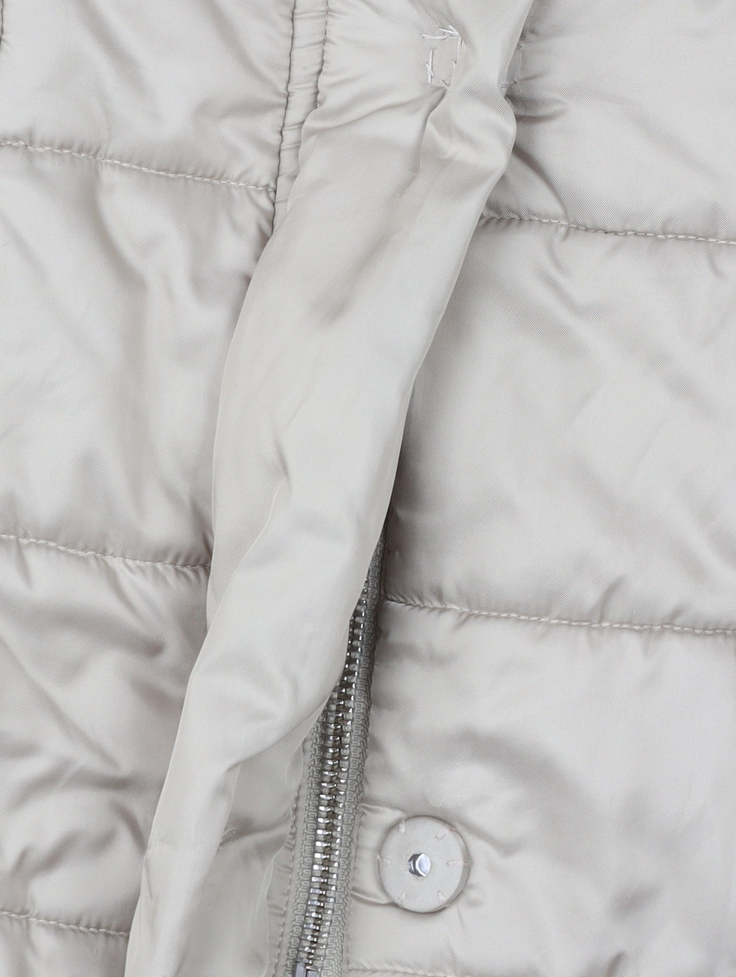 Hobbs Womens Beige Size 12 Puffer Jacket Coat Quilted Winter