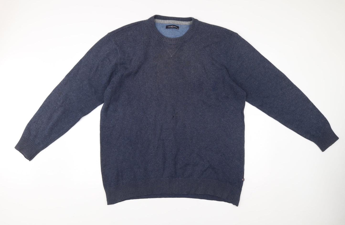 Casa Moda Men’s Blue 3XL Crew Neck Pullover Jumper