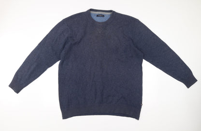 Casa Moda Men’s Blue 3XL Crew Neck Pullover Jumper